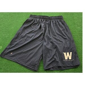 Men's Large Black Football Athletic Shorts‎ Performance Apparel